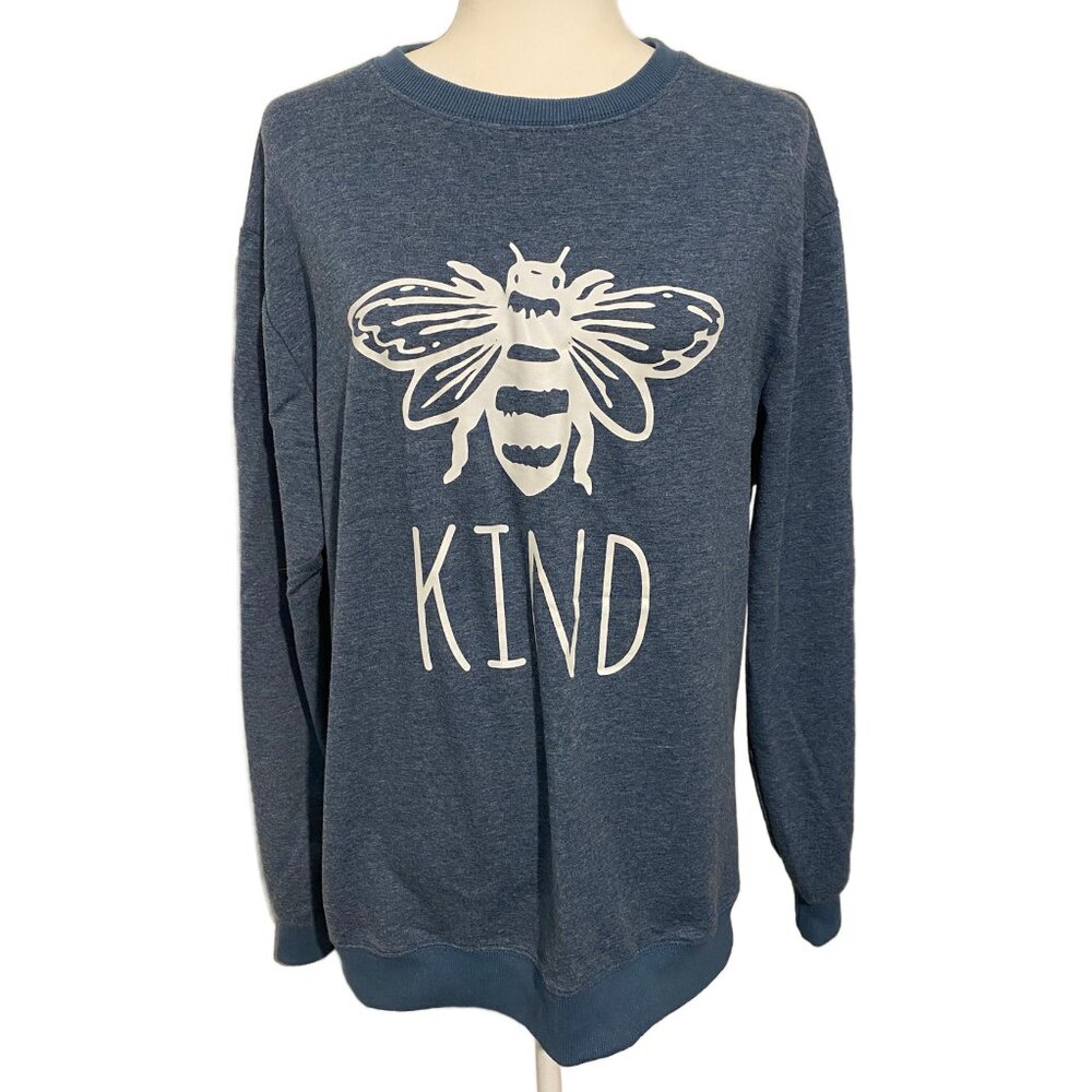 Bee Kind Long Sleeve Top Blue Size XL